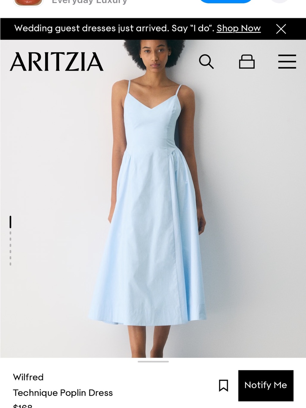Wilfred
Technique Poplin Dress